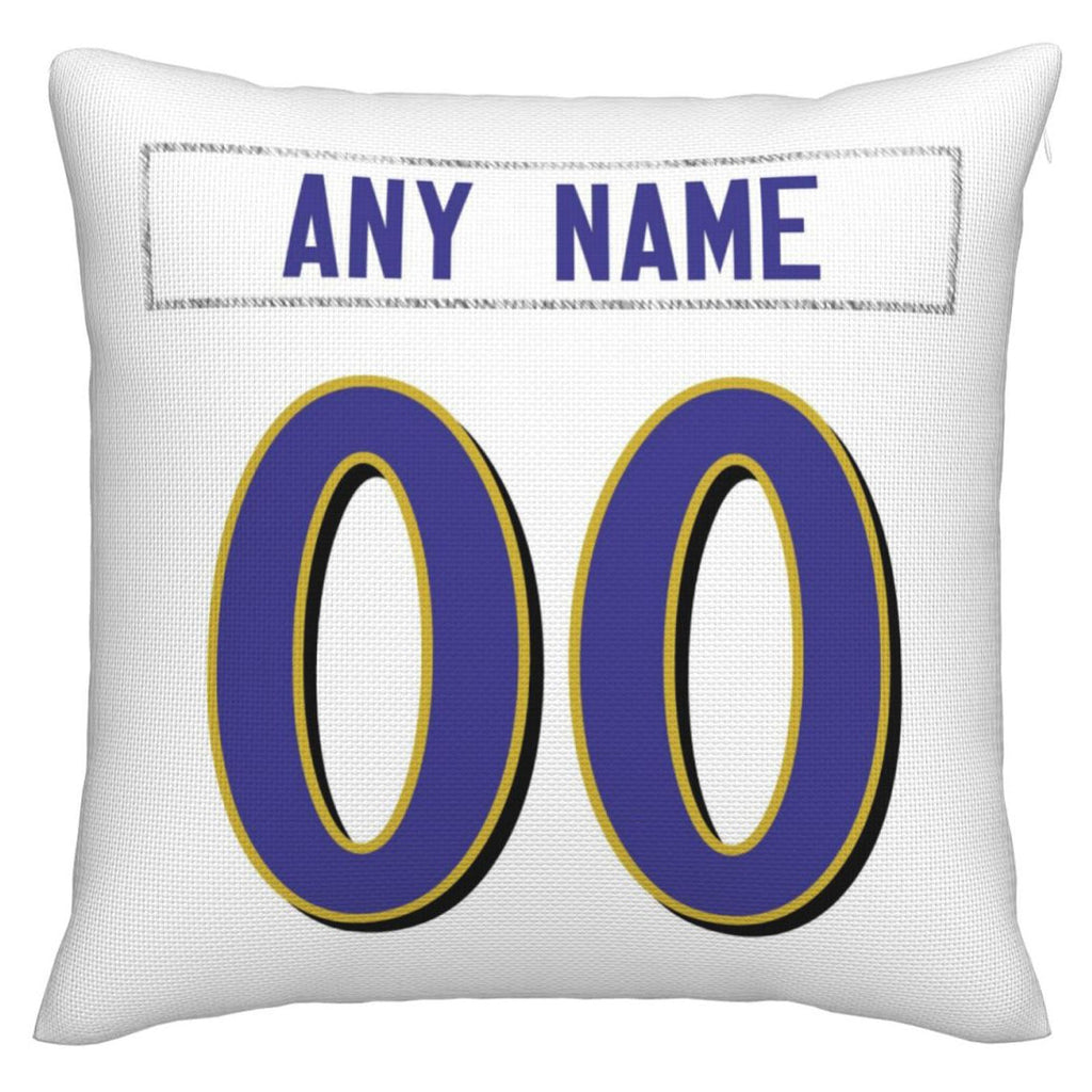 Custom B.Ravens Pillow Purple Football Team Decorative Throw Pillow Case Print Personalized Football Style Fans Letters & Number Birthday Gift Football Pillows