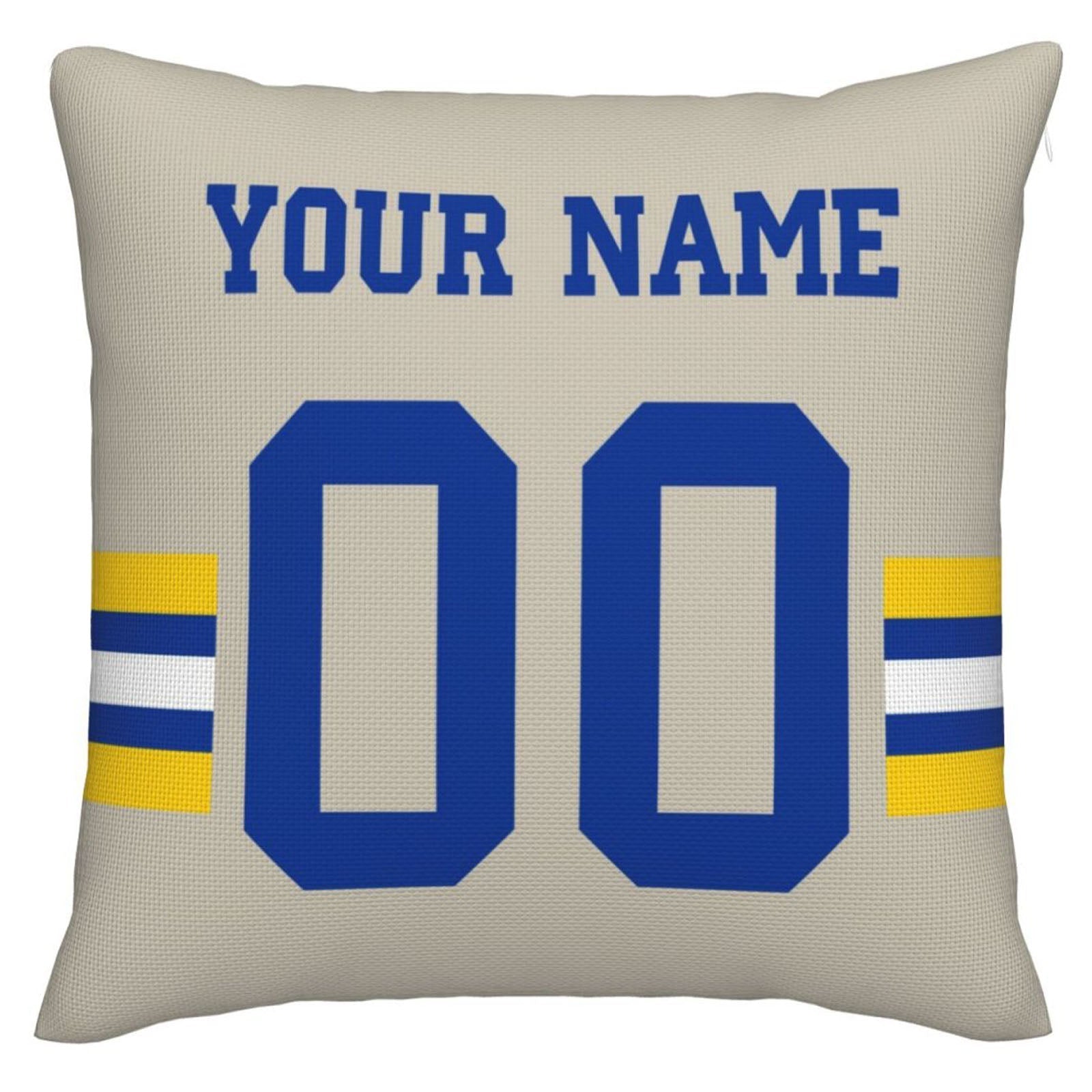 Custom LA.Rams Pillow Decorative Throw Pillow Case - Print Personalized Football Team Fans Name & Number Birthday Gift Football Pillows