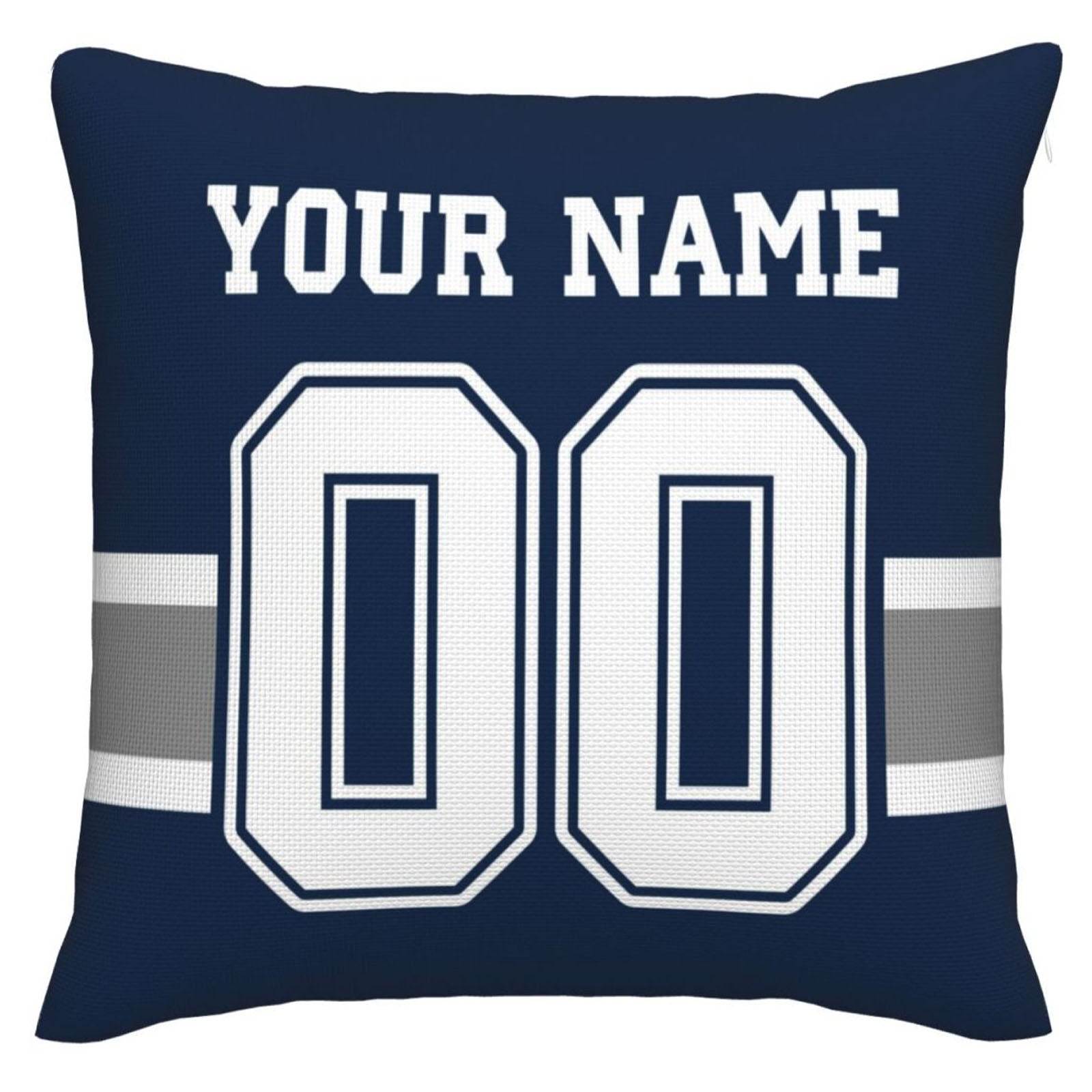 Custom D.Cowboys Pillow Decorative Throw Pillow Case - Print Personalized Football Team Fans Name & Number Birthday Gift Football Pillows