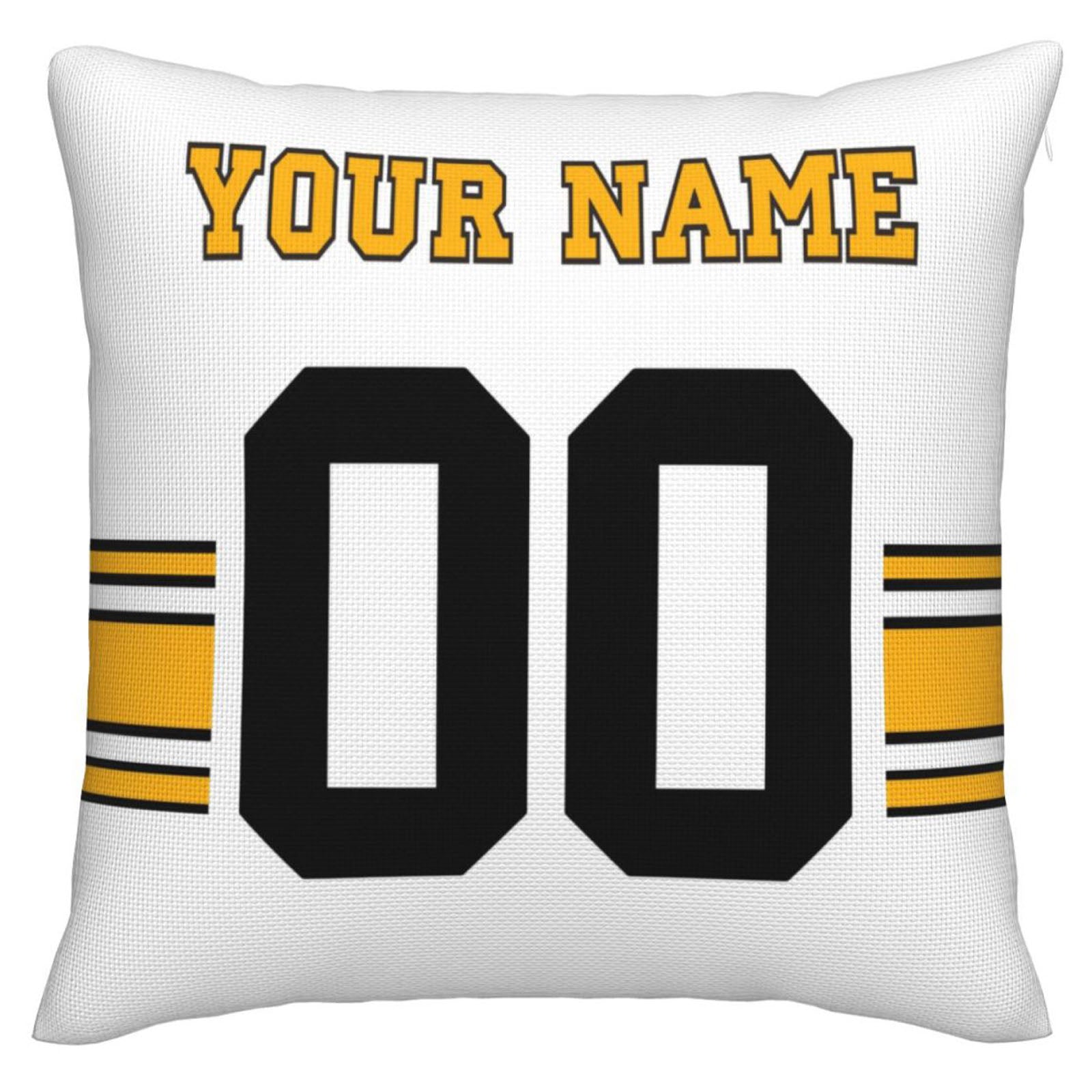 Custom P.Steelers Pillow Decorative Throw Pillow Case - Print Personalized Football Team Fans Name & Number Birthday Gift Football Pillows