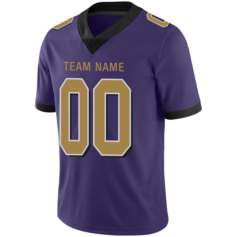 Custom B.Raven Stitched American Football Jerseys Personalize Birthday Gifts Purple Jersey
