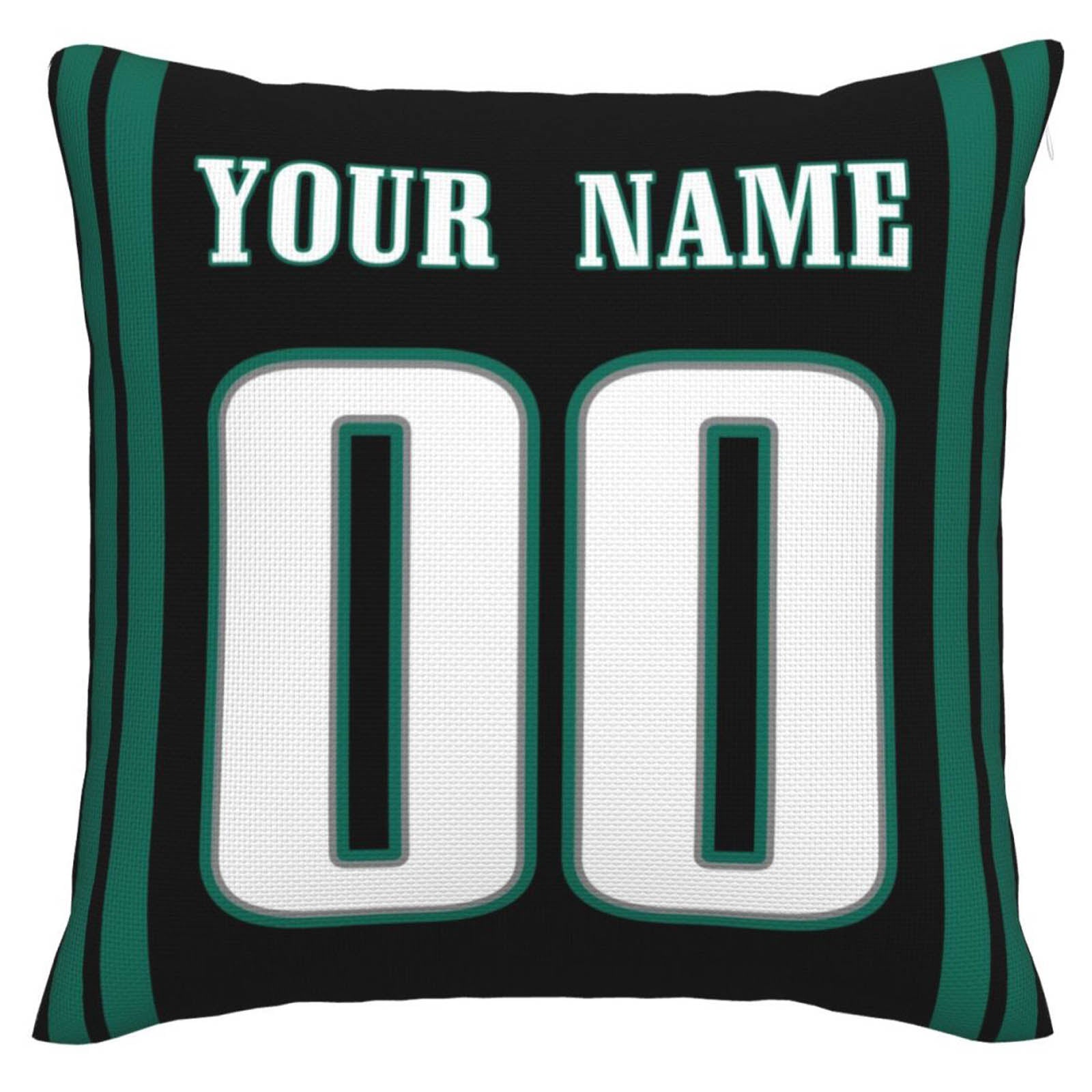 Custom P.Eagles Pillow Decorative Throw Pillow Case - Print Personalized Football Team Fans Name & Number Birthday Gift Football Pillows