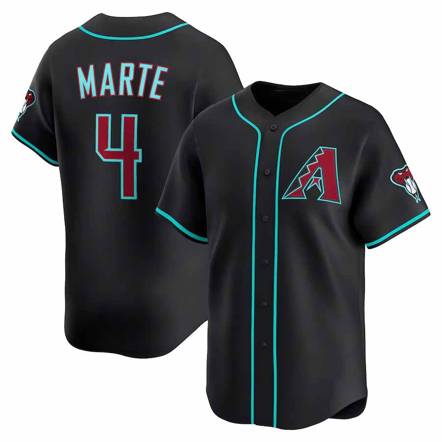 Arizona Diamondbacks #4 Ketel Marte Black Alternate Limited Stitched Baseball Jersey