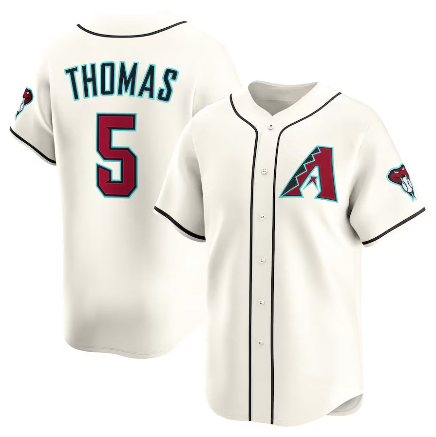 Arizona Diamondbacks #5 Alek Thomas Alternate Limited Player Jersey - Cream Stitched Baseball Jersey