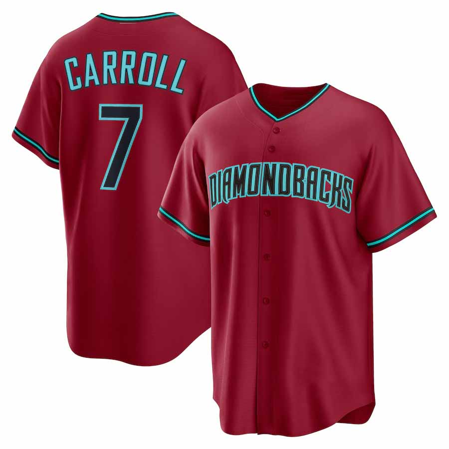 Arizona Diamondbacks #7 Corbin Carroll Red Alternate 2 Replica Stitched Baseball Jersey