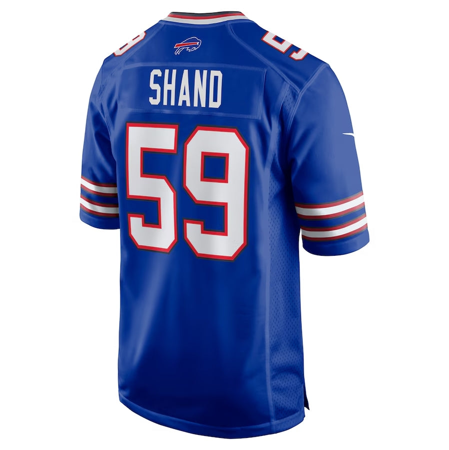 B.Bills #59 Paris Shand Royal Team Game American Football Jerseys