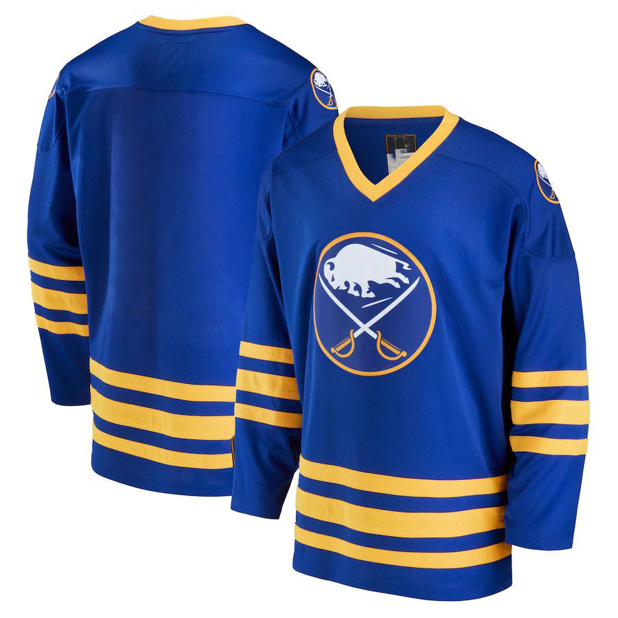 B.Sabres Fanatics Branded Premier Breakaway Heritage Jersey Royal Stitched American Hockey Jerseys