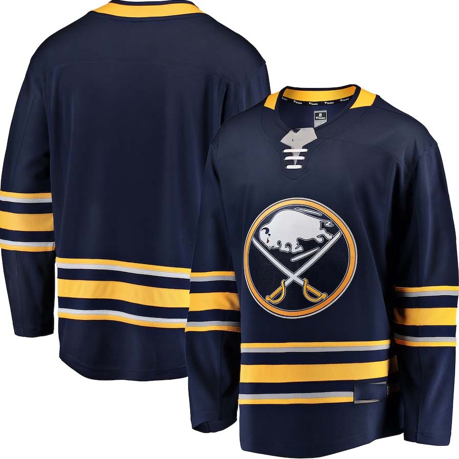 B.Sabres Fanatics Breakaway Home Jersey - Blue Stitched American Hockey Jerseys
