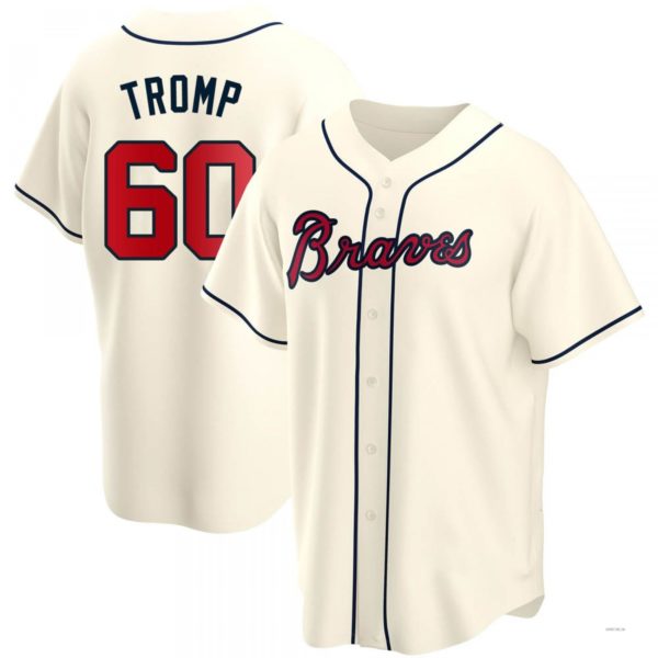 Atlanta Braves #60 Chadwick Tromp Cream Alternate Jersey Stitches Baseball Jerseys
