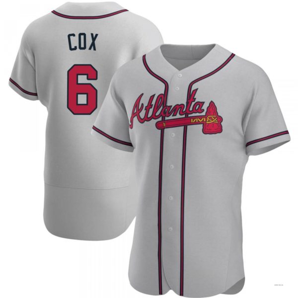 Atlanta Braves #6 Bobby Cox Gray Road Jersey Stitches Baseball Jerseys
