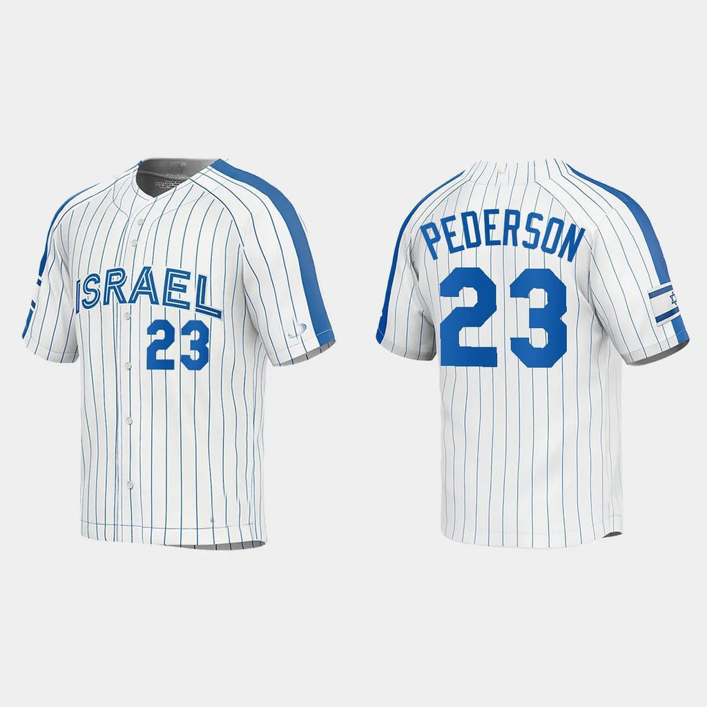 #23 JOC PEDERSON ISRAEL BASEBALL 2023 WORLD BASEBALL CLASSIC JERSEY ¨C WHITE Stitches Baseball Jerseys