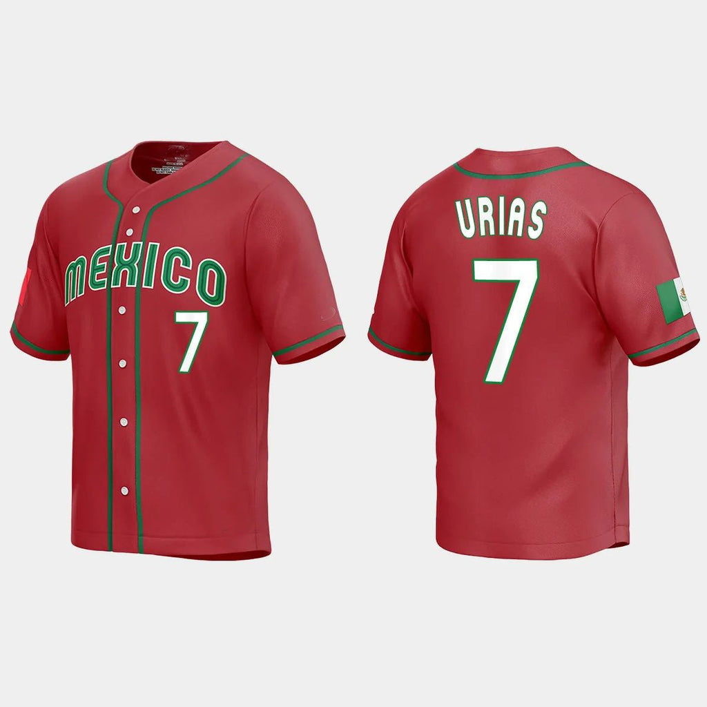 #7 JULIO URIAS MEXICO BASEBALL 2023 WORLD BASEBALL CLASSIC JERSEY ¨C WHITE Stitches Baseball Jerseys
