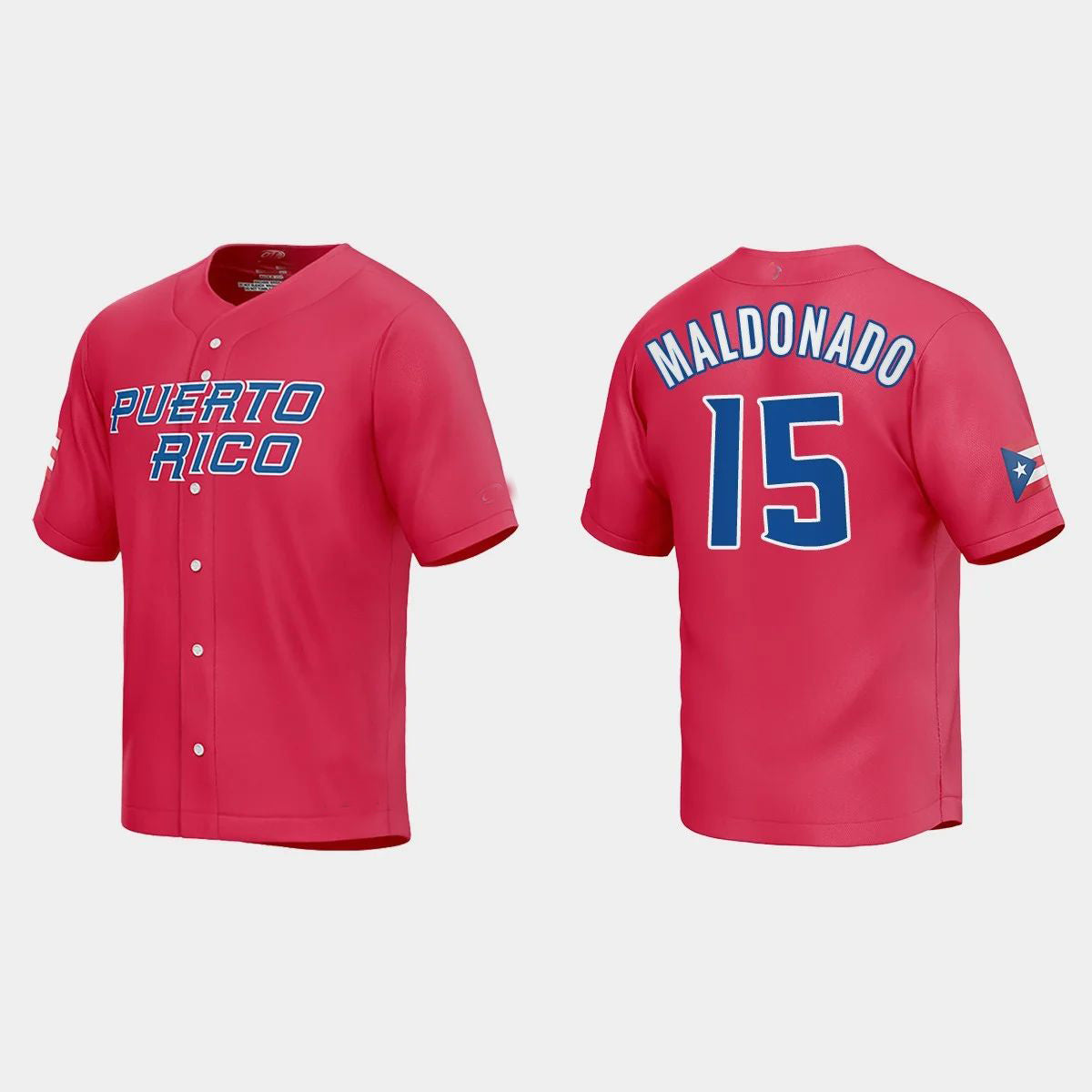 #15 MARTIN MALDONADO PUERTO RICO BASEBALL 2023 WORLD BASEBALL CLASSIC JERSEY ¨C RED Stitches Baseball Jerseys