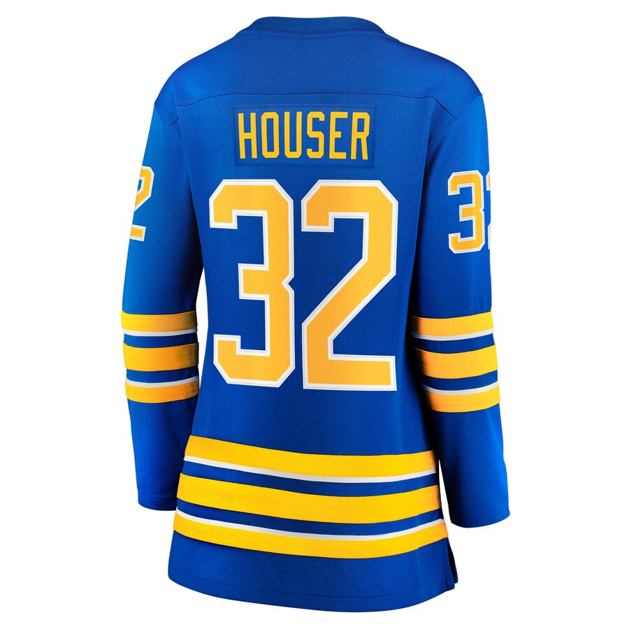 B.Sabres #32 Michael Houser Fanatics Branded Home Breakaway Jersey  Royal Stitched American Hockey Jerseys