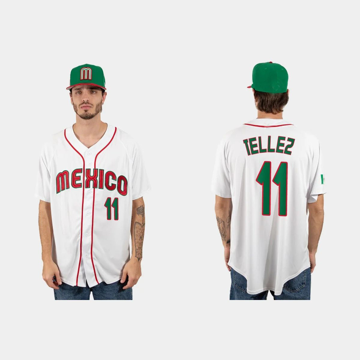 #11 ROWDY TELLEZ MEXICO BASEBALL 2023 WORLD BASEBALL CLASSIC JERSEY ¨C WHITE Stitches Baseball Jerseys