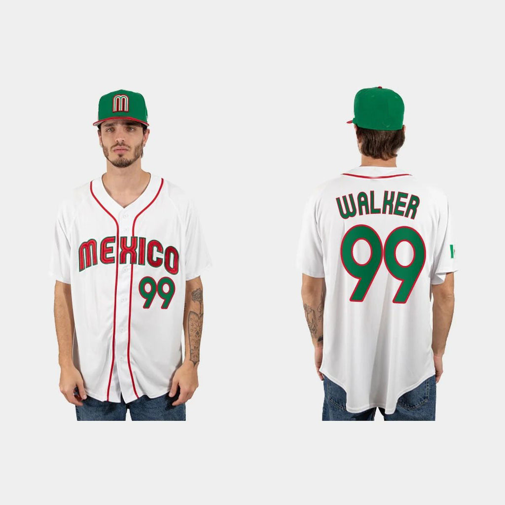 #99 TAIJUAN WALKER MEXICO BASEBALL 2023 WORLD BASEBALL CLASSIC JERSEY ¨C WHITE Stitches Baseball Jerseys