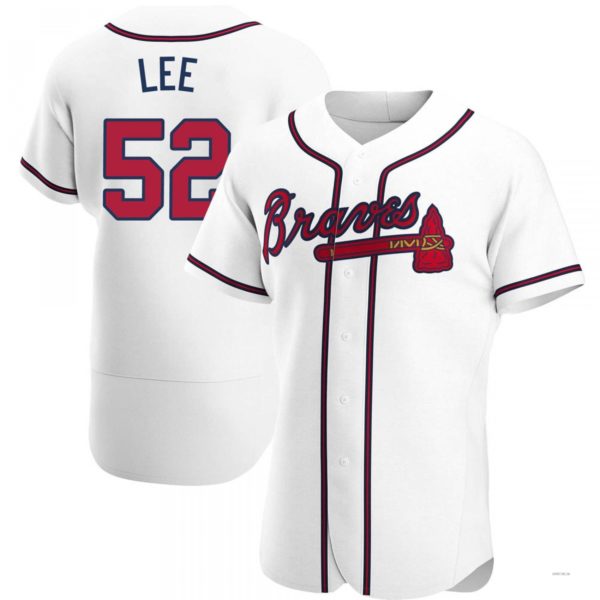 Atlanta Braves #52 Dylan Lee Red Alternate Jersey Stitches Baseball Jerseys