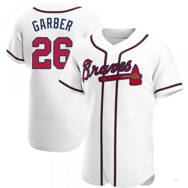 Atlanta Braves #26 Gene Garber White Home Jersey Stitches Baseball Jerseys