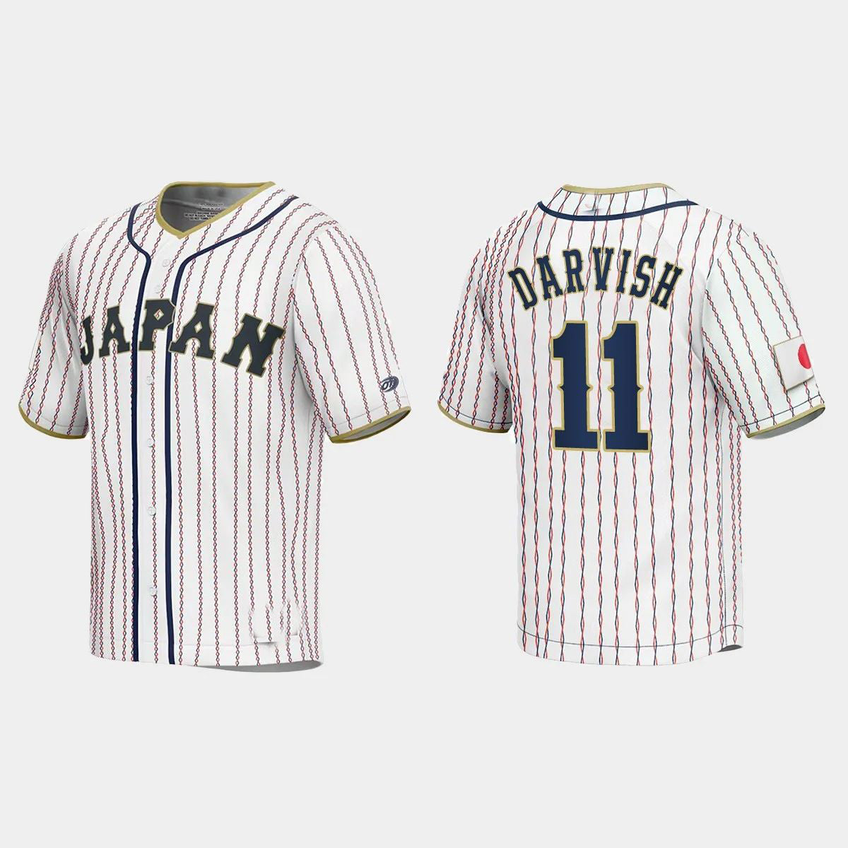 #11 YU DARVISH JAPAN BASEBALL 2023 WORLD BASEBALL CLASSIC JERSEY ¨C WHITE Stitches Baseball Jerseys